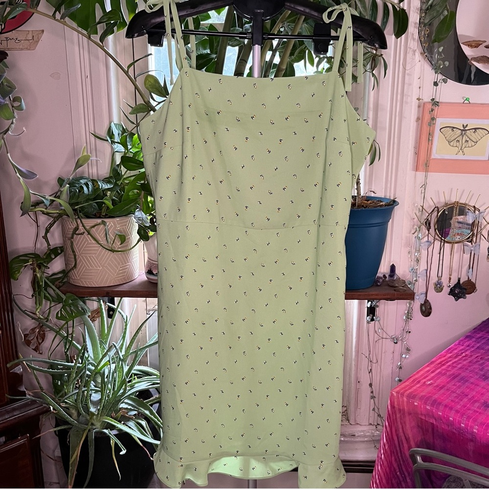 Green Loft Tie Strap Dress